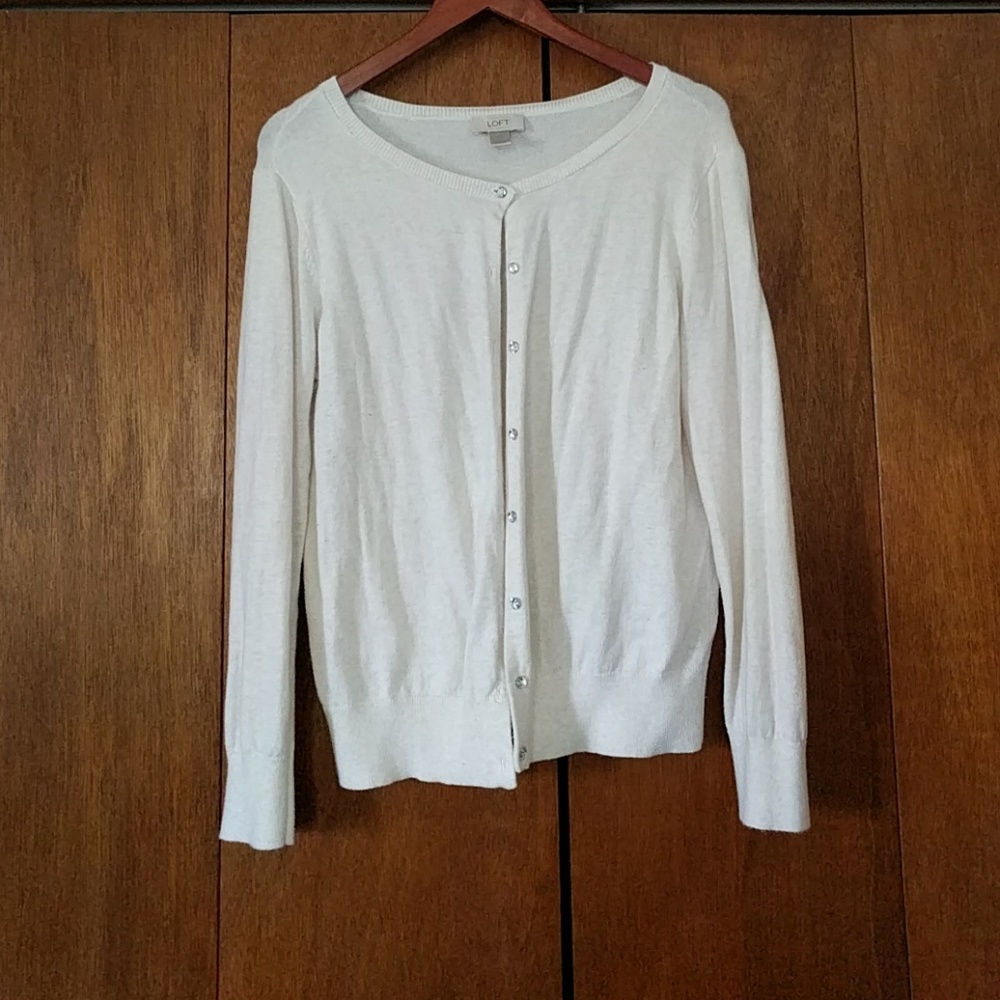 LOFT -- Cream cardigan